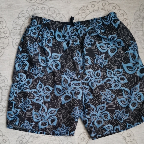 Other - Men's Blue Patterned Swim Shorts.large